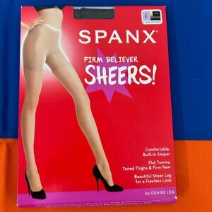 Spanx Firm Believer Sheer Pantyhose Size E Color is Black